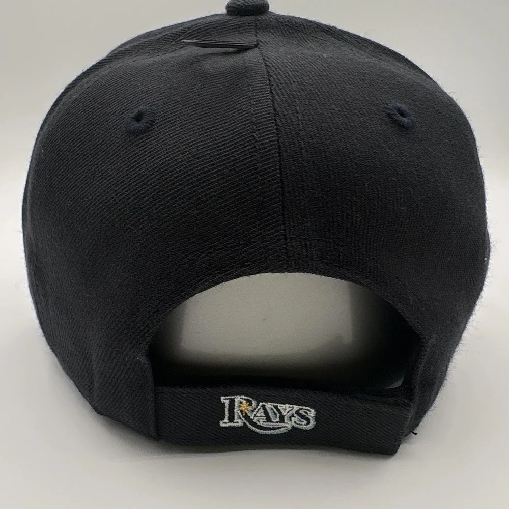 Tampa Bay Rays 47 Brand Hat MVP One Size Adjustable Cap Black MLB Baseball NEW